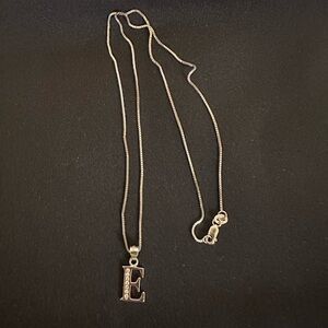 Elegant Silver Initial Necklace